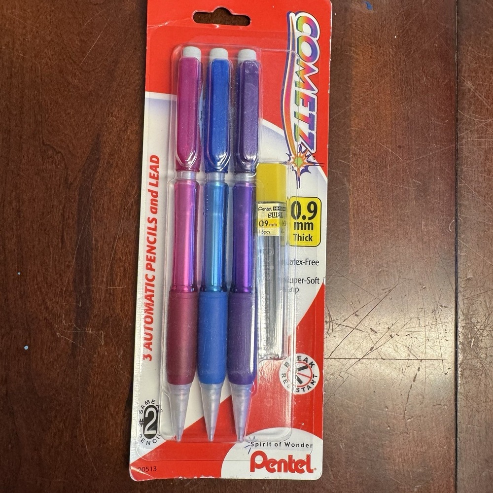 Pentel Cometz Mechanical‎ Pencils 0.9mm 3 Automatic Pencils & Lead